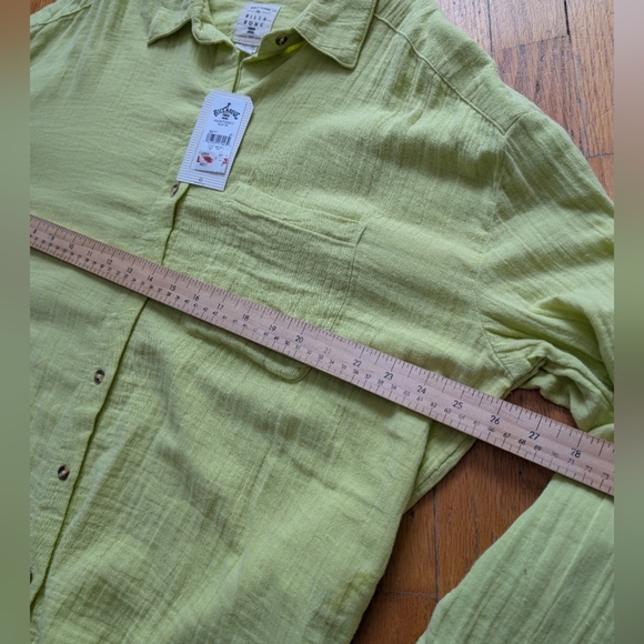 99.Nwt Billabong Lime Casual Button Down Shirt - Picture 4 of 4